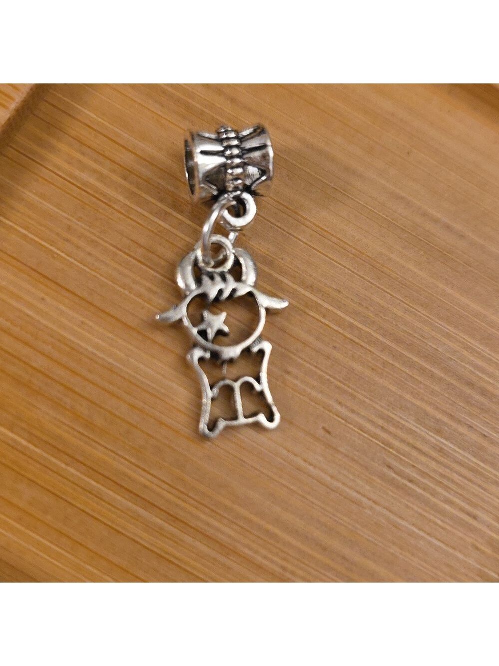 Cow Star Charm for European Style Bracelets Fits Pandora Systems